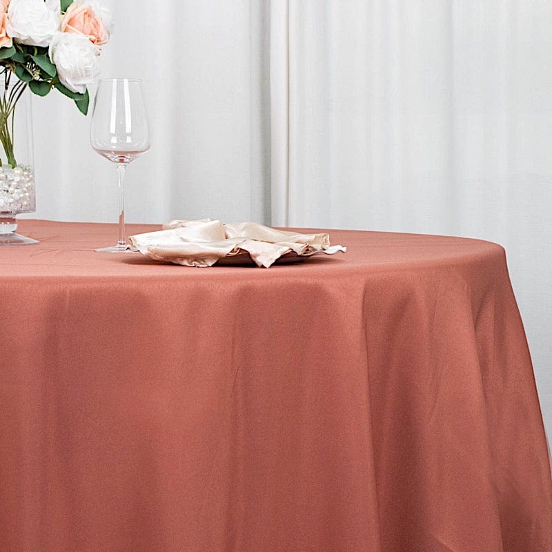 120" Premium Polyester Round Tablecloth Wedding Table Linens
