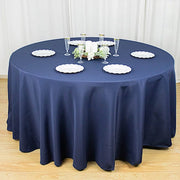 120" Premium Polyester Round Tablecloth Wedding Table Linens