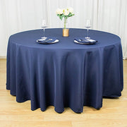 120" Premium Polyester Round Tablecloth Wedding Table Linens