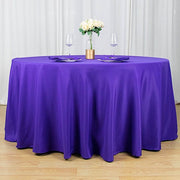 120" Premium Polyester Round Tablecloth Wedding Table Linens