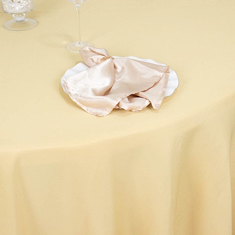 120" Premium Polyester Round Tablecloth Wedding Table Linens