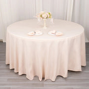 120" Premium Polyester Round Tablecloth Wedding Table Linens