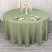 120" Premium Polyester Round Tablecloth Wedding Table Linens