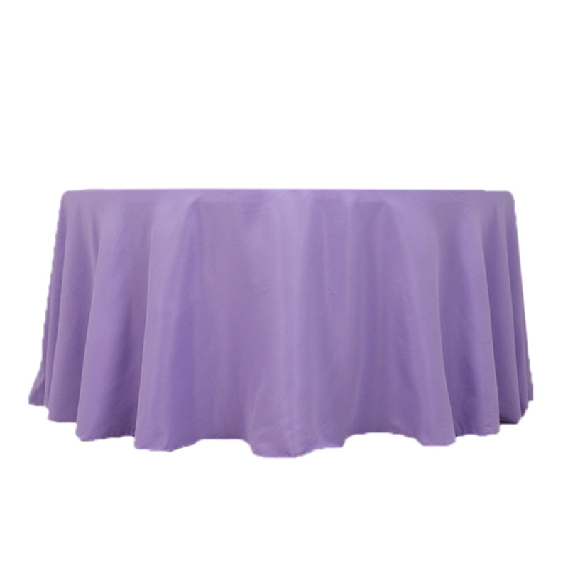 120" Premium Polyester Round Tablecloth Wedding Table Linens TAB_120_LAV_PRM