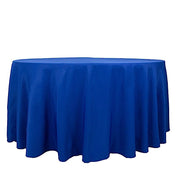 120" Premium Polyester Round Tablecloth Wedding Table Linens