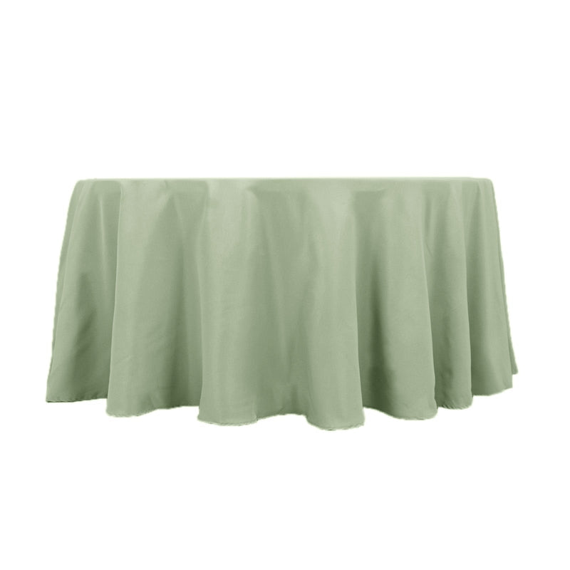 120" Premium Polyester Round Tablecloth Wedding Table Linens TAB_120_SAGE_PRM
