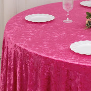 120" Round Premium Velvet Tablecloth