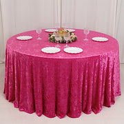 120" Round Premium Velvet Tablecloth