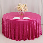 120" Round Premium Velvet Tablecloth