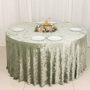 120" Round Premium Velvet Tablecloth