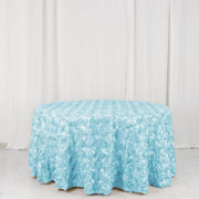 120" Round Satin Ribbon Roses Tablecloth
