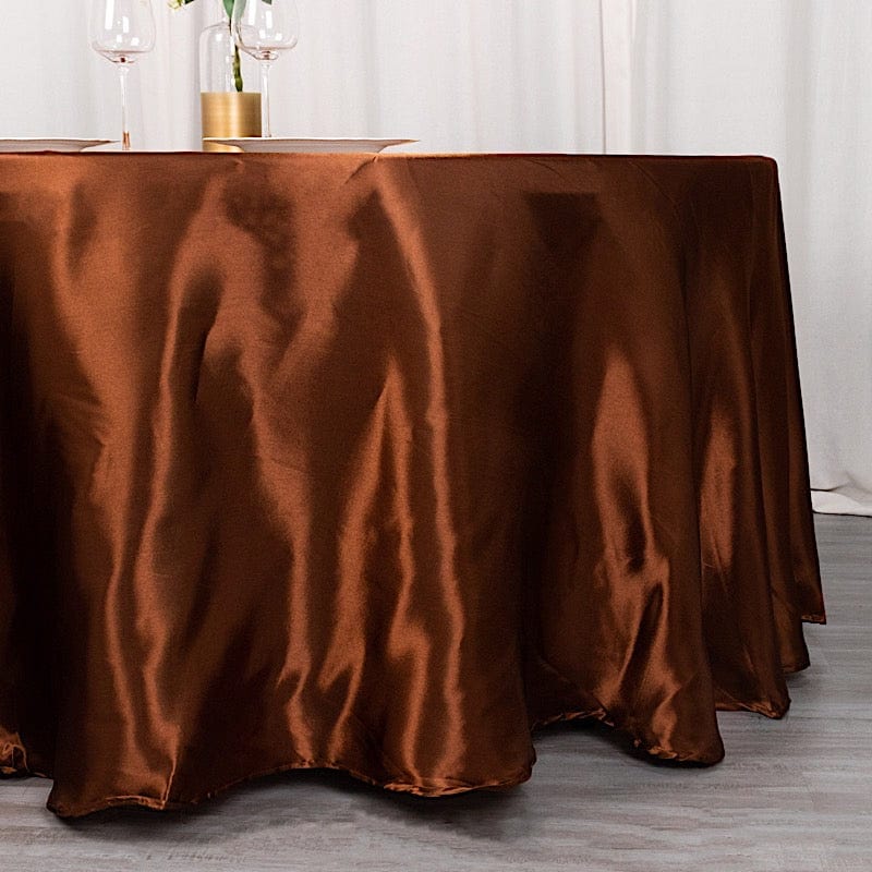 120" Satin Round Tablecloth Wedding Party Table Linens