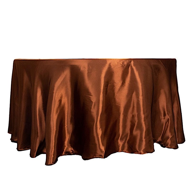 120" Satin Round Tablecloth Wedding Party Table Linens