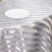 120" Satin Stripe Seamless Round Tablecloth