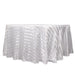 120" Satin Stripe Seamless Round Tablecloth TAB_STN02_120_WHT