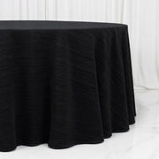 120" Scuba Polyester Accordion Pleated Round Tablecloth