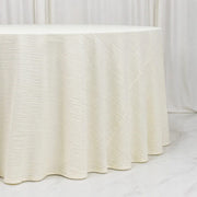 120" Scuba Polyester Accordion Pleated Round Tablecloth