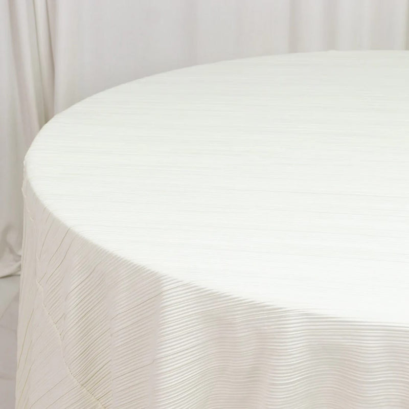120" Scuba Polyester Accordion Pleated Round Tablecloth
