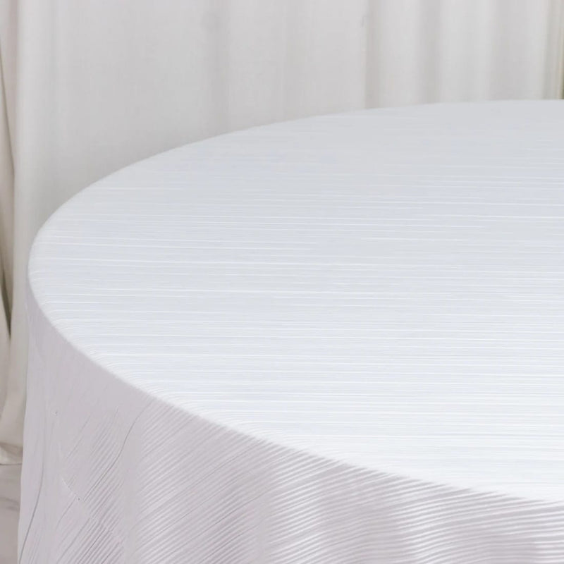 120" Scuba Polyester Accordion Pleated Round Tablecloth