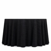 120" Scuba Polyester Accordion Pleated Round Tablecloth TAB_SCUBA_120_PLT_BLK
