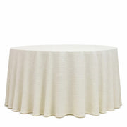 120" Scuba Polyester Accordion Pleated Round Tablecloth TAB_SCUBA_120_PLT_IVR