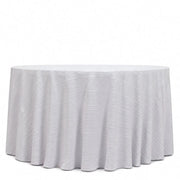 120" Scuba Polyester Accordion Pleated Round Tablecloth TAB_SCUBA_120_PLT_WHT