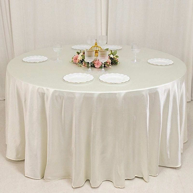 120" Scuba Polyester Round Tablecloth Wedding Table Linens