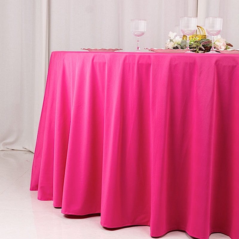 120" Scuba Polyester Round Tablecloth Wedding Table Linens