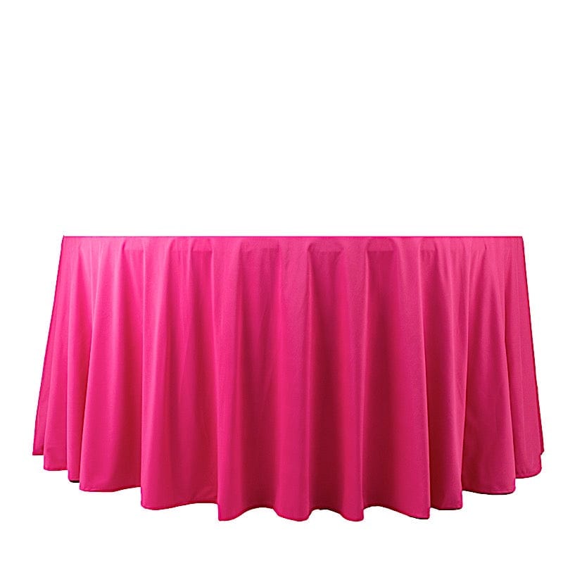 120" Scuba Polyester Round Tablecloth Wedding Table Linens