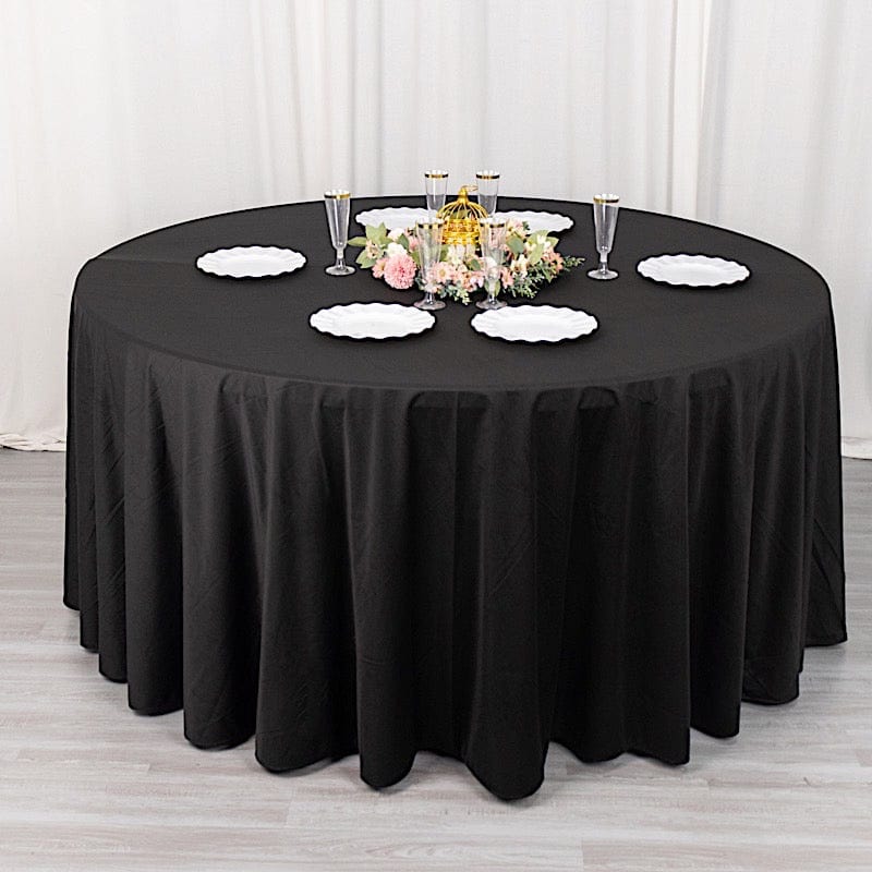 120" Scuba Polyester Round Tablecloth Wedding Table Linens