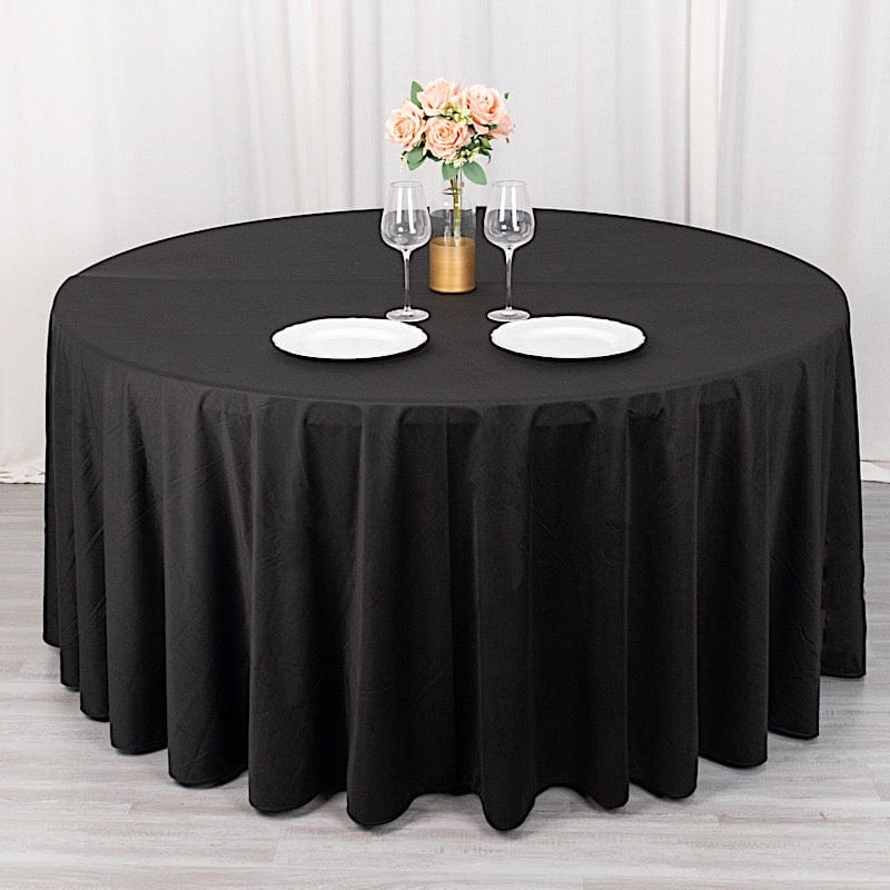 120" Scuba Polyester Round Tablecloth Wedding Table Linens