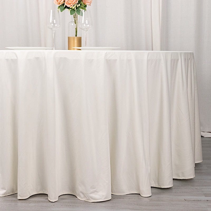 120" Scuba Polyester Round Tablecloth Wedding Table Linens