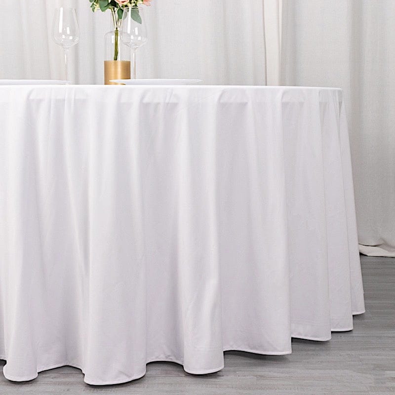 120" Scuba Polyester Round Tablecloth Wedding Table Linens