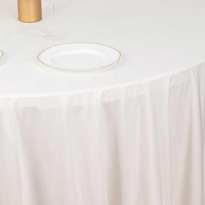 120" Scuba Polyester Round Tablecloth Wedding Table Linens