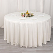 120" Scuba Polyester Round Tablecloth Wedding Table Linens