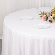 120" Scuba Polyester Round Tablecloth Wedding Table Linens