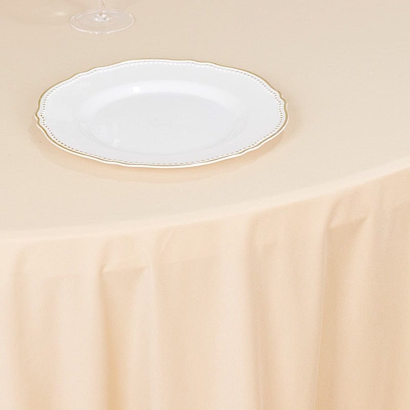 120" Scuba Polyester Round Tablecloth Wedding Table Linens