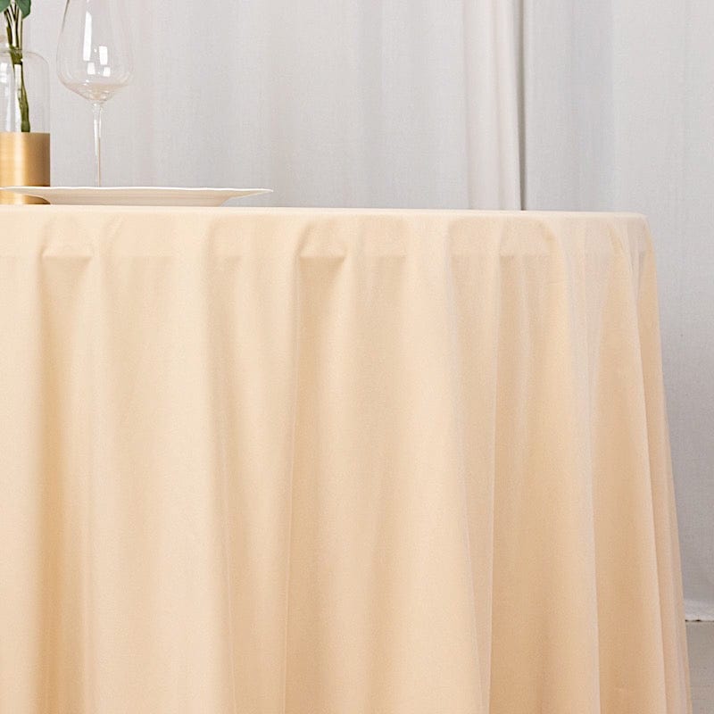 120" Scuba Polyester Round Tablecloth Wedding Table Linens