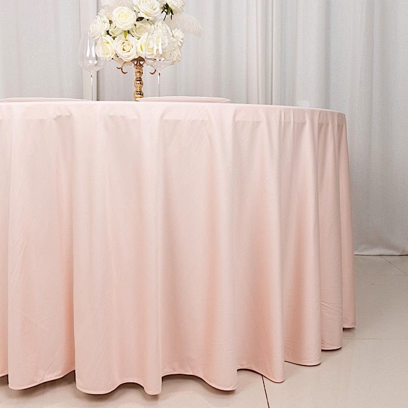 120" Scuba Polyester Round Tablecloth Wedding Table Linens