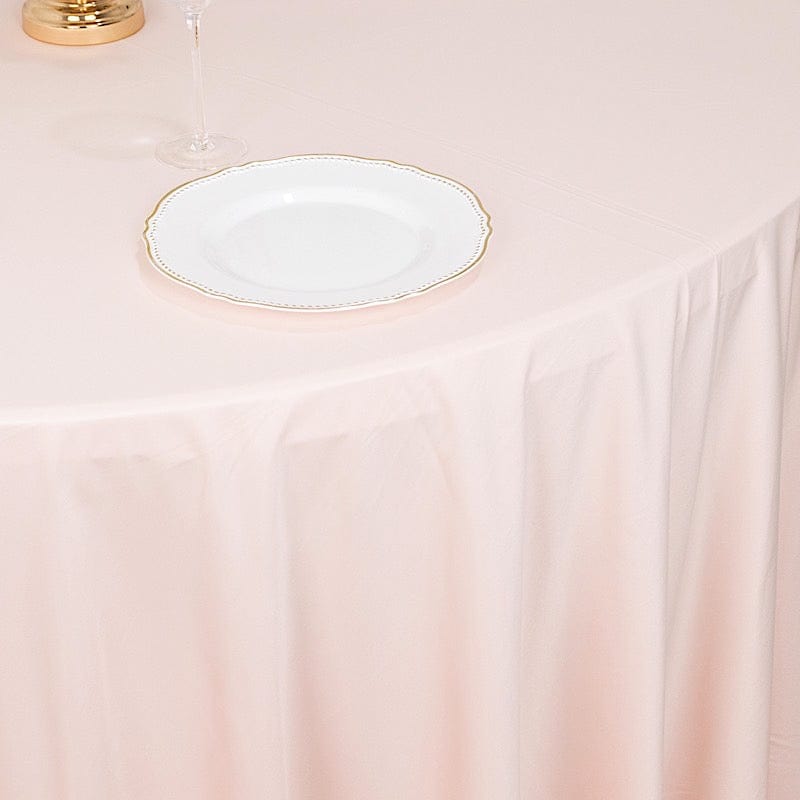 120" Scuba Polyester Round Tablecloth Wedding Table Linens