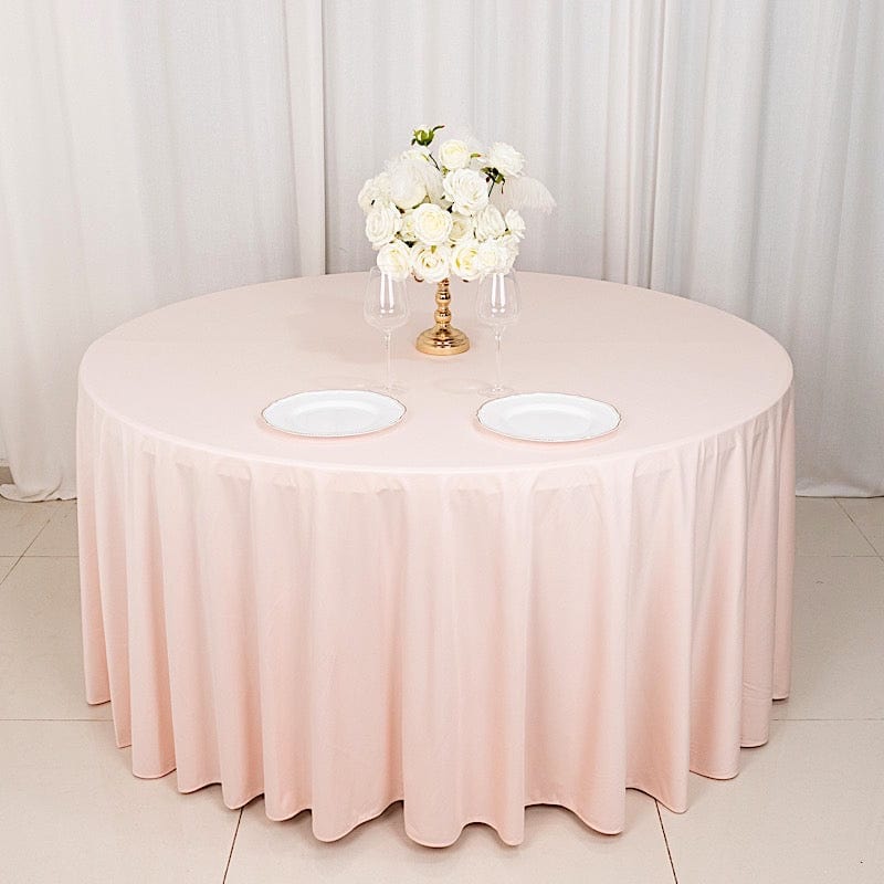 120" Scuba Polyester Round Tablecloth Wedding Table Linens