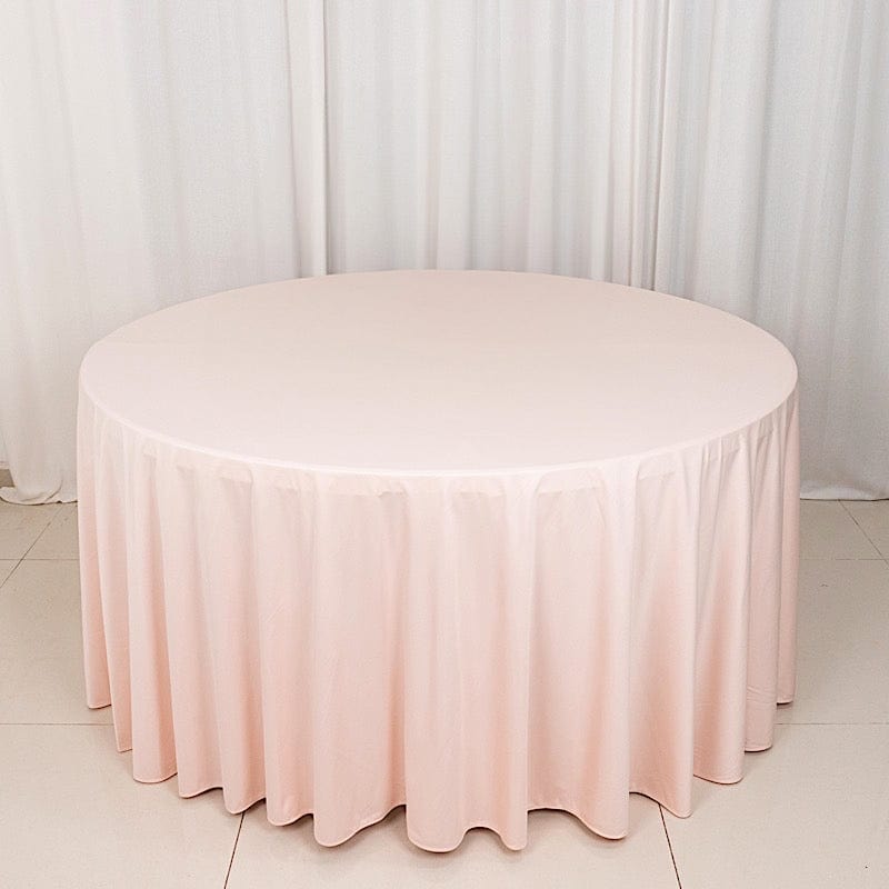 120" Scuba Polyester Round Tablecloth Wedding Table Linens
