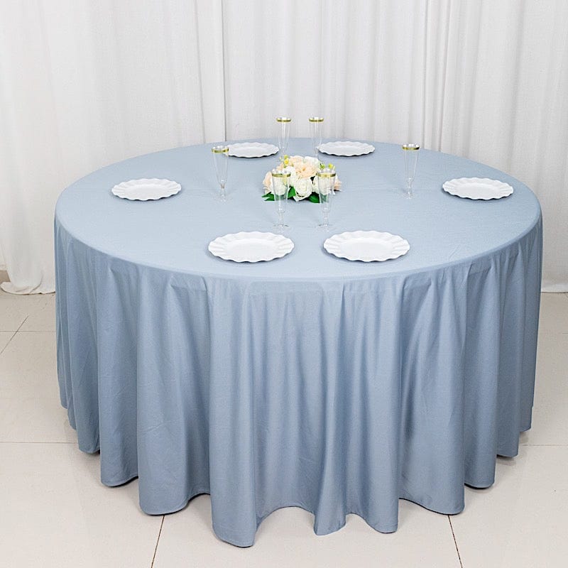 120" Scuba Polyester Round Tablecloth Wedding Table Linens
