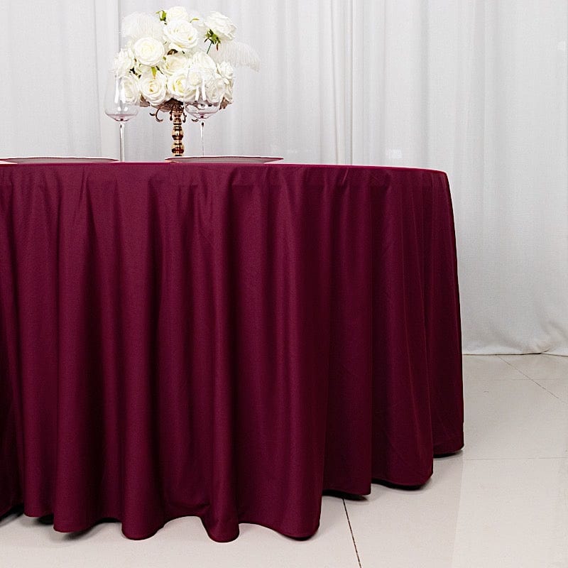 120" Scuba Polyester Round Tablecloth Wedding Table Linens