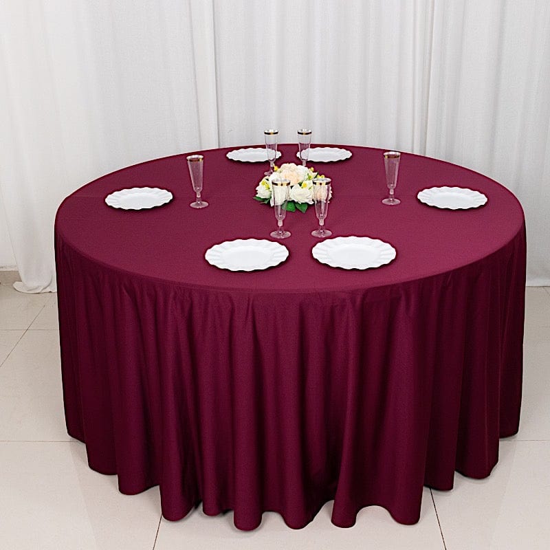 120" Scuba Polyester Round Tablecloth Wedding Table Linens