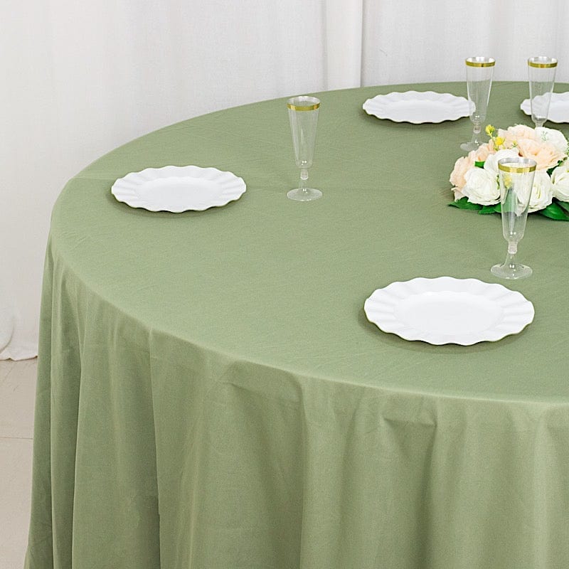 120" Scuba Polyester Round Tablecloth Wedding Table Linens