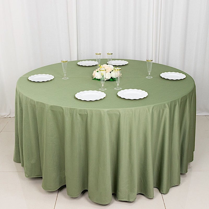 120" Scuba Polyester Round Tablecloth Wedding Table Linens