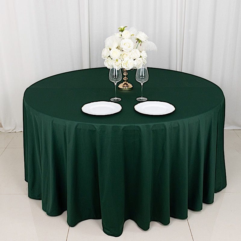 120" Scuba Polyester Round Tablecloth Wedding Table Linens