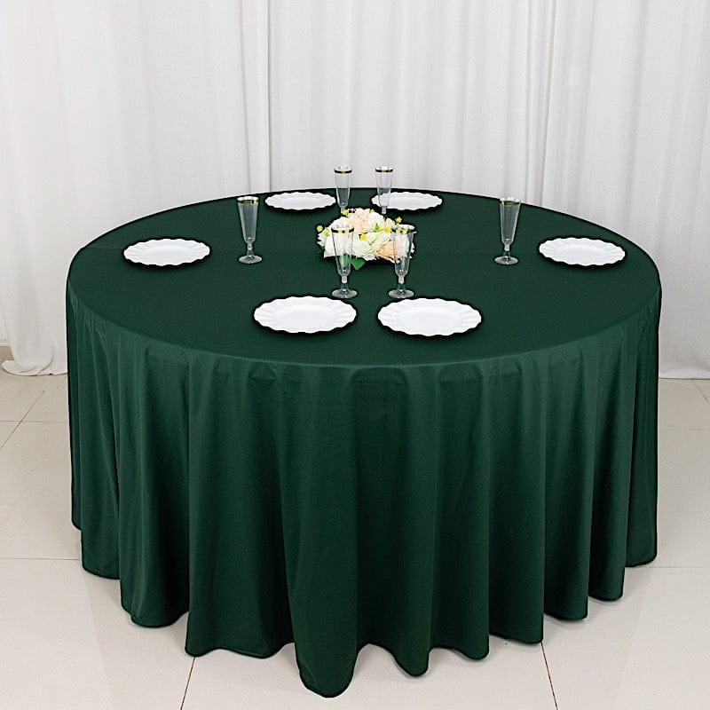 120" Scuba Polyester Round Tablecloth Wedding Table Linens