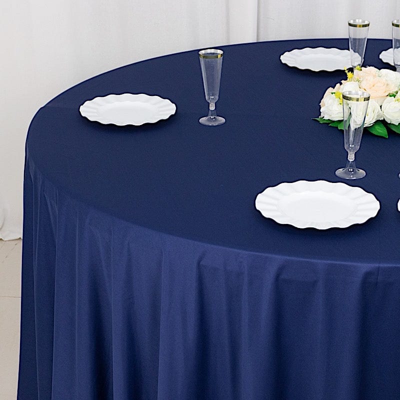 120" Scuba Polyester Round Tablecloth Wedding Table Linens